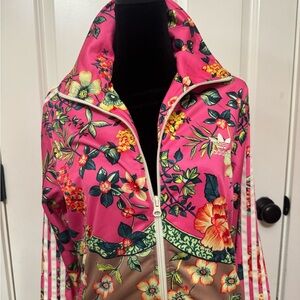 Adidas JARDINETO Floral Track Jacket.  Size Medium